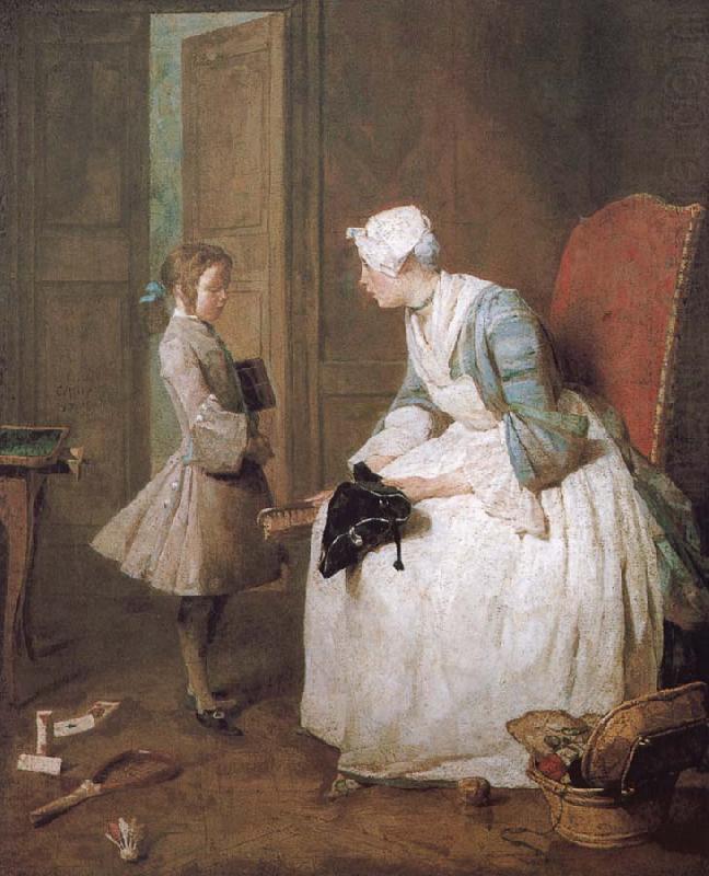 Jean Baptiste Simeon Chardin Home teachers oil painting picture